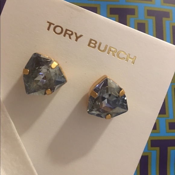 NWT Tory Burch Trilliant  Earrings Blue - Picture 2 of 5